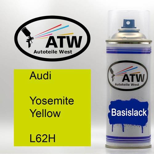 Audi, Yosemite Yellow, L62H: 400ml Sprühdose, von ATW Autoteile West.